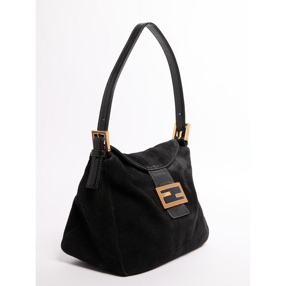 Fendi Black Suede Mamma Shoulder Bag - Picture 5 of 12